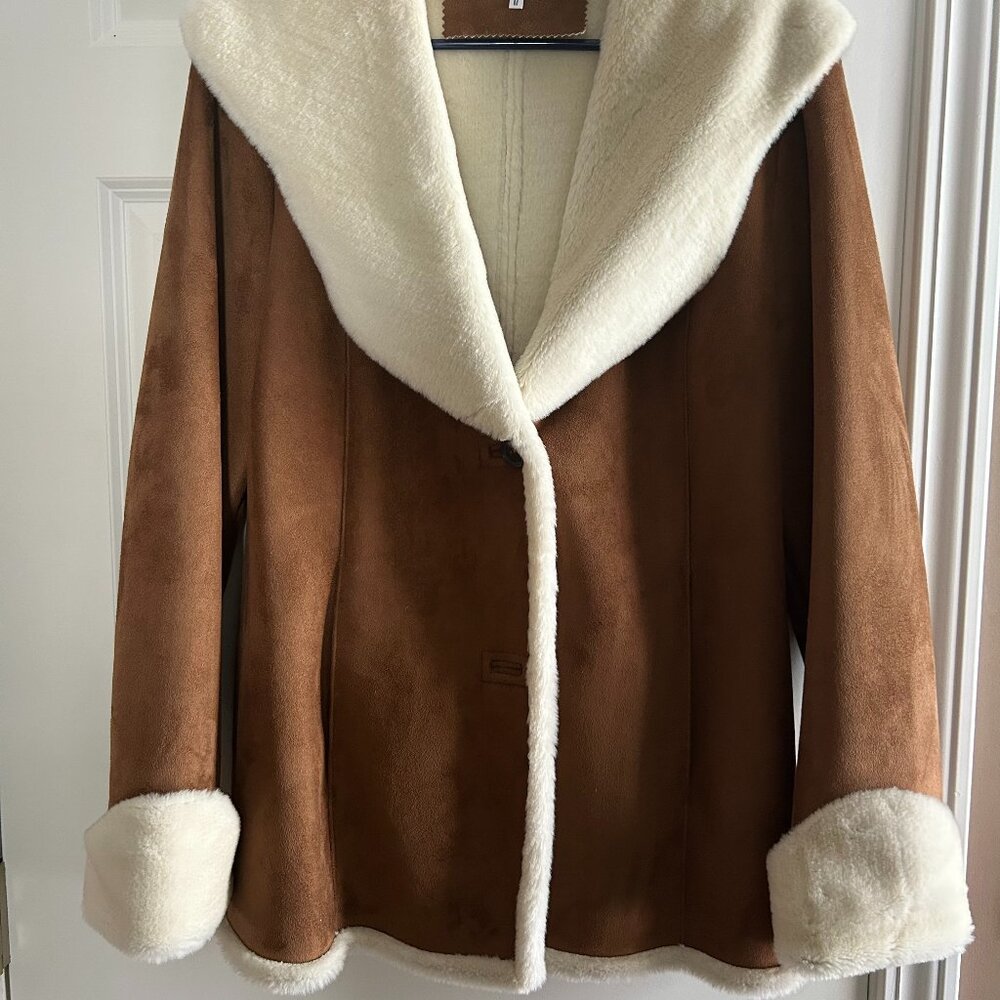 Calvin Klein Brown Faux Winter Coat